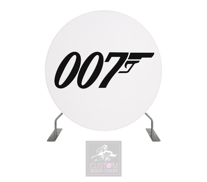 007 White Full Circle Pillowcase Backdrop Cover