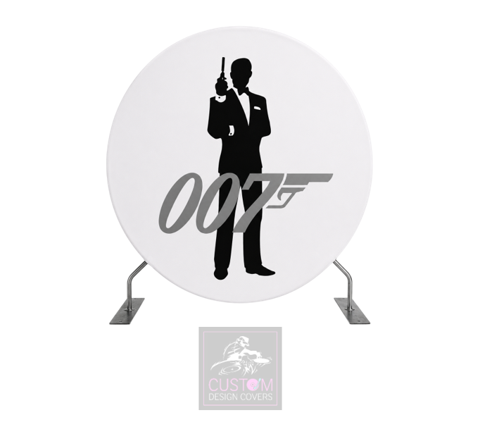 007 White Full Circle Pillowcase Backdrop Cover