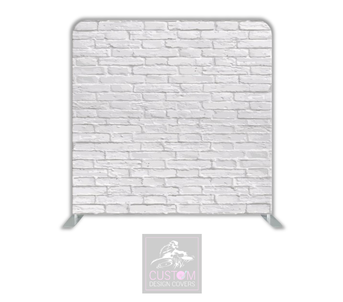 White Brick Wall Effect Lycra Pillowcase Backdrop Cover (DOUBLE SIDED)