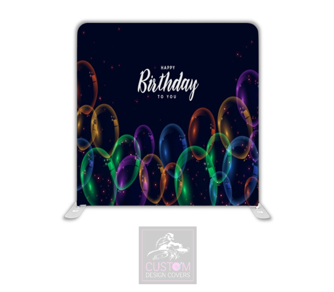 Happy Birthday Lycra Pillowcase Backdrop Cover