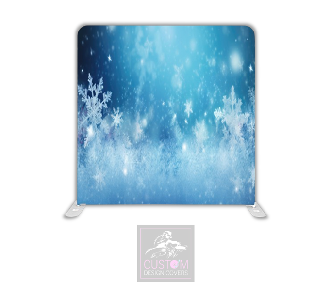 Blue Christmas Lycra Pillowcase Backdrop Cover (DOUBLE SIDED)
