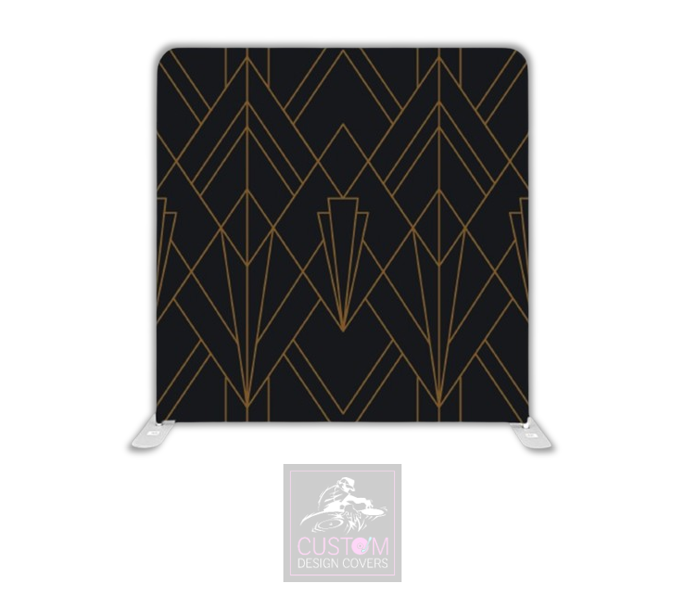 Gold Abstract Lycra Pillowcase Backdrop Cover (DOUBLE SIDED)