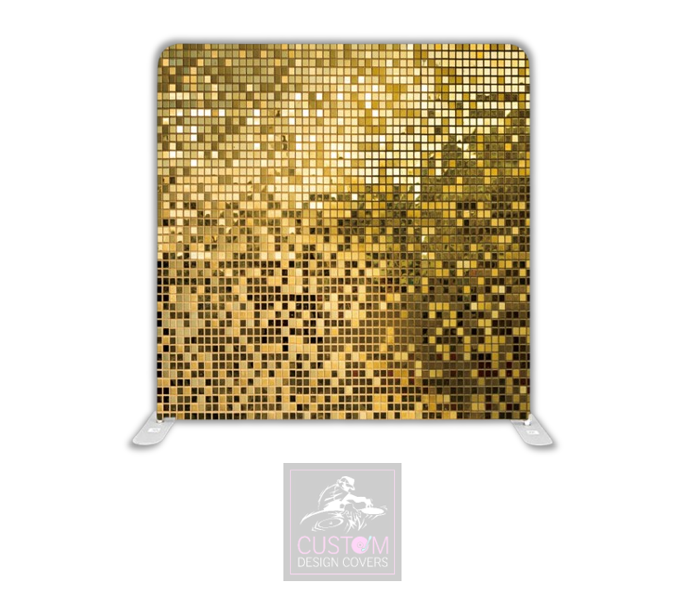 Gold Mirror Wall Effect Lycra Pillowcase Backdrop Cover (DOUBLE SIDED)