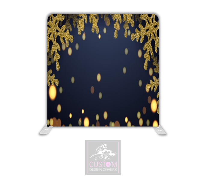 Gold Snowflakes Pillowcase Backdrop Cover (DOUBLE SIDED)