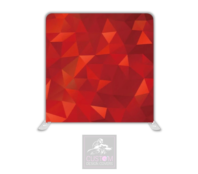 Red Triangles Lycra Pillowcase Backdrop Cover (DOUBLE SIDED)