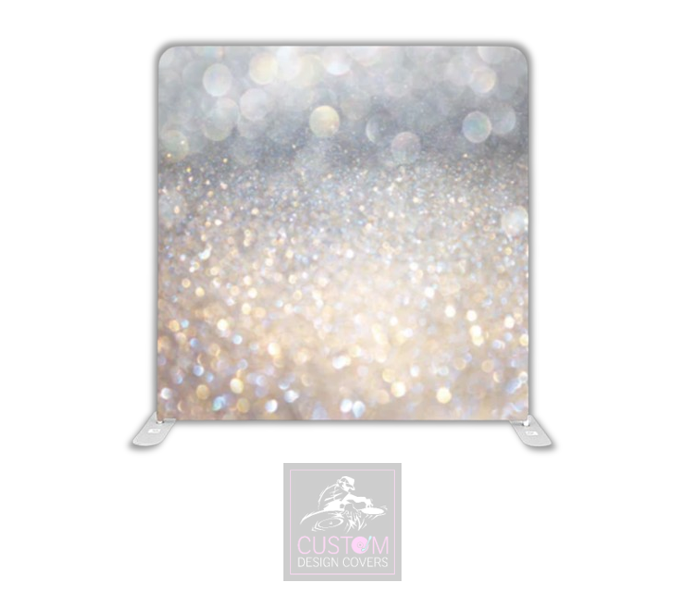 Silver Sparkle Lycra Pillowcase Backdrop Cover (DOUBLE SIDED)