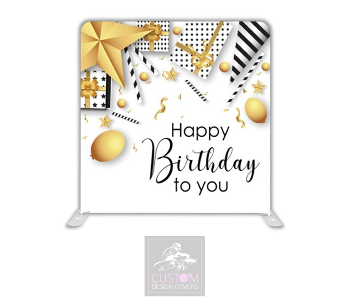 Birthday Lycra Pillowcase Backdrop Cover (DOUBLE SIDED)