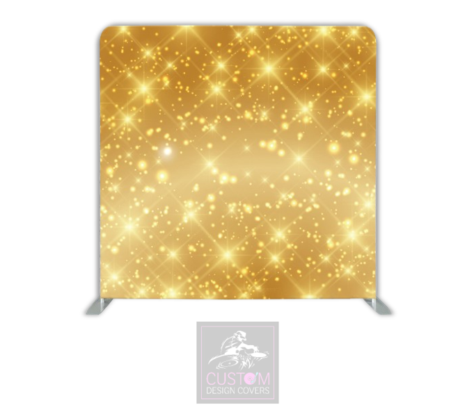 Gold Sparkle Effect Lycra Pillowcase Backdrop Cover (DOUBLE SIDED)