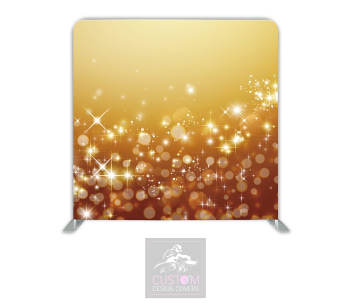 Golden Sparkle Effect Lycra Pillowcase Backdrop Cover (DOUBLE SIDED)