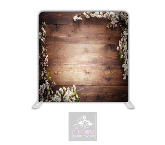 Flowers on Rustic Pillowcase Backdrop Cover (DOUBLE SIDED)