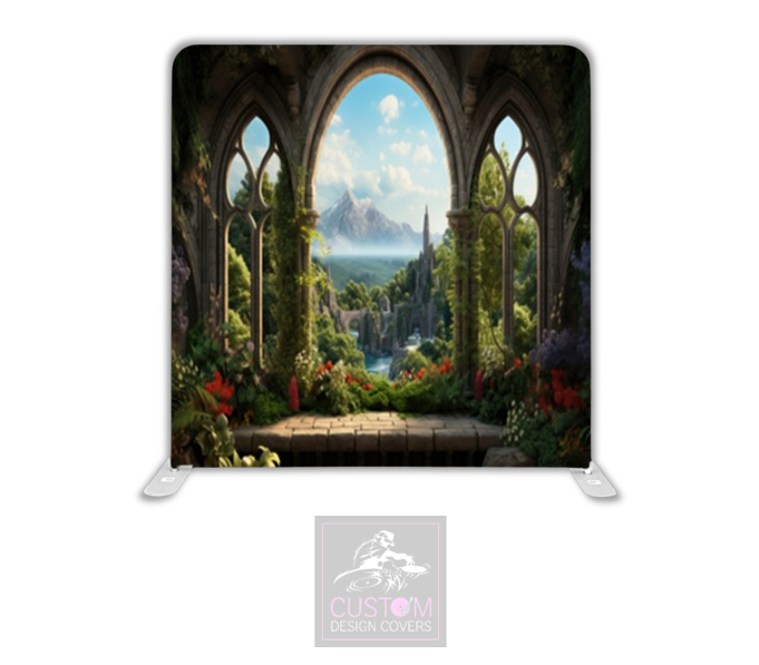 Mountain View Lycra Pillowcase Backdrop Cover (DOUBLE SIDED)