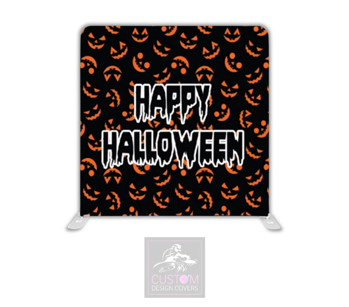 Pumpkin Happy Halloween Lycra Pillowcase Backdrop Cover (DOUBLE SIDED)