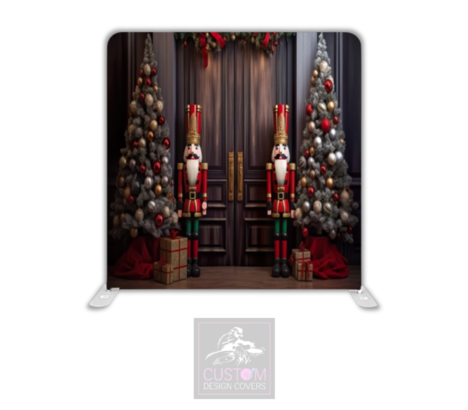 Christmas Nutcracker Lycra Pillowcase Backdrop Cover (DOUBLE SIDED)