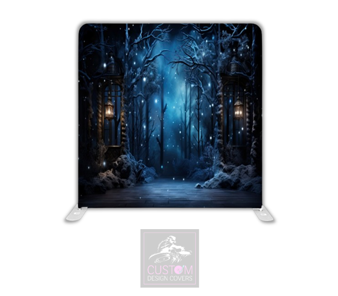 Christmas Woodland Lycra Pillowcase Backdrop Cover (DOUBLE SIDED)