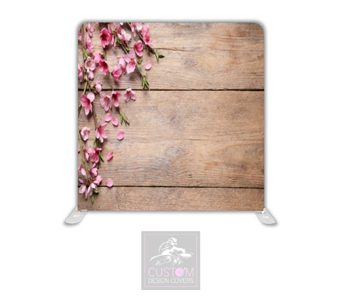 Sakura Tree Blossoms on Rustic Pillowcase Backdrop Cover (DOUBLE SIDED)