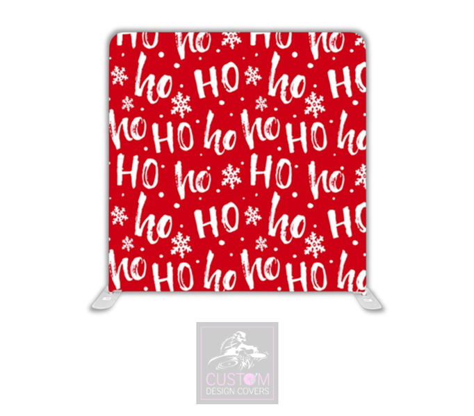 Ho Ho Ho Lycra Pillowcase Backdrop Cover (DOUBLE SIDED)