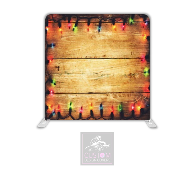 Christmas Lights Lycra Pillowcase Backdrop Cover (DOUBLE SIDED)