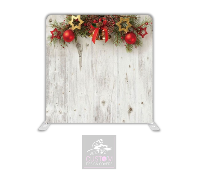 Christmas Garland Lycra Pillowcase Backdrop Cover (DOUBLE SIDED)