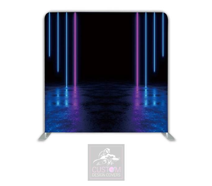 Neon Lines Effect Lycra Pillowcase Backdrop Cover