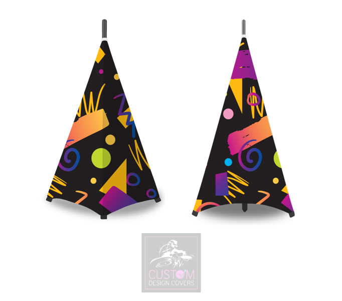 Two Sided 80's Abstract Stand Lycra Covers