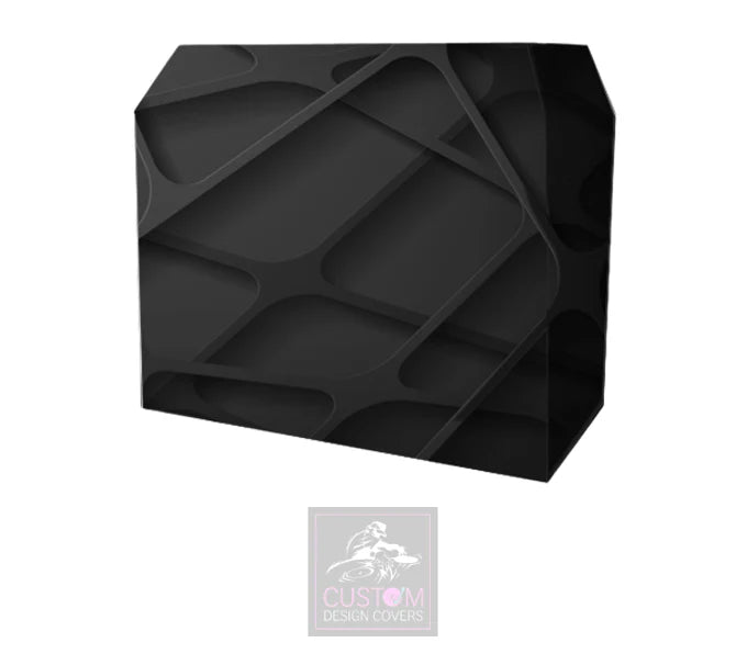 Black Abstract Lycra DJ Booth Cover