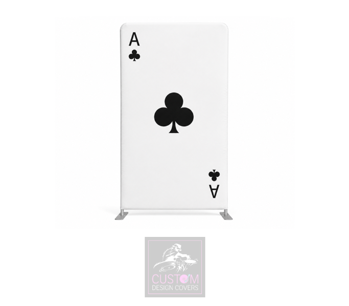 Ace of Clubs (White/Black) Lycra Display Banner Cover