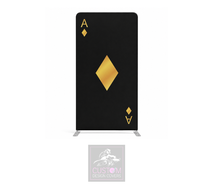 Ace of Diamonds (Black/Gold) Lycra Display Banner Cover