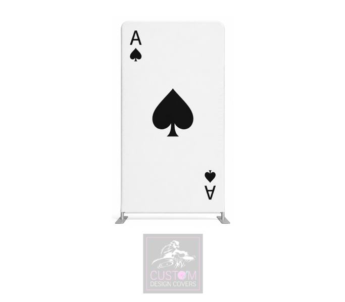 Ace of Spades (Black/White) Lycra Display Banner Cover - DOUBLE SIDED