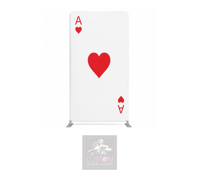 Ace of Hearts (Red/White) Lycra Display Banner Cover