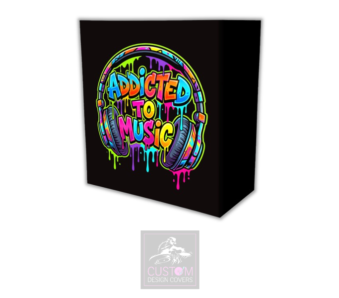 Addicted To Music Lycra DJ Booth Cover