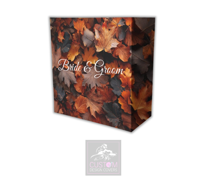 Autumn Bride & Groom Lycra DJ Booth Cover