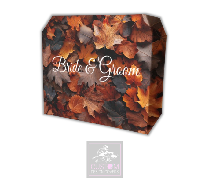 Autumn Bride & Groom Lycra DJ Booth Cover
