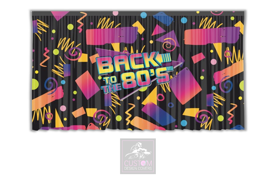 Back to the 80's Backdrop Curtain
