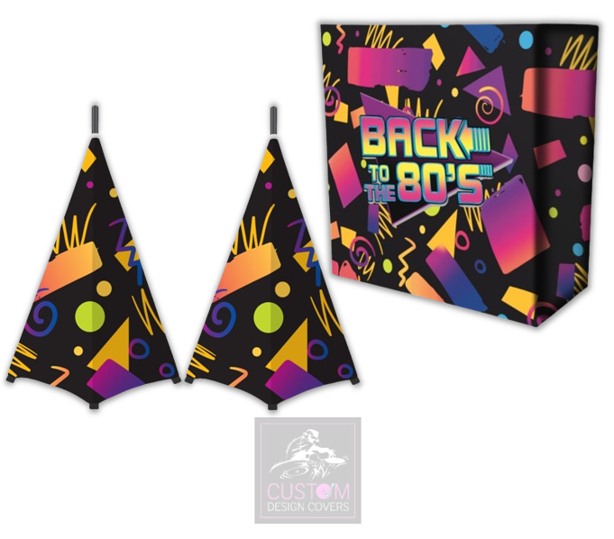 Back To The 80's Lycra DJ Booth Cover (PACKAGE BUNDLE) - COMBI