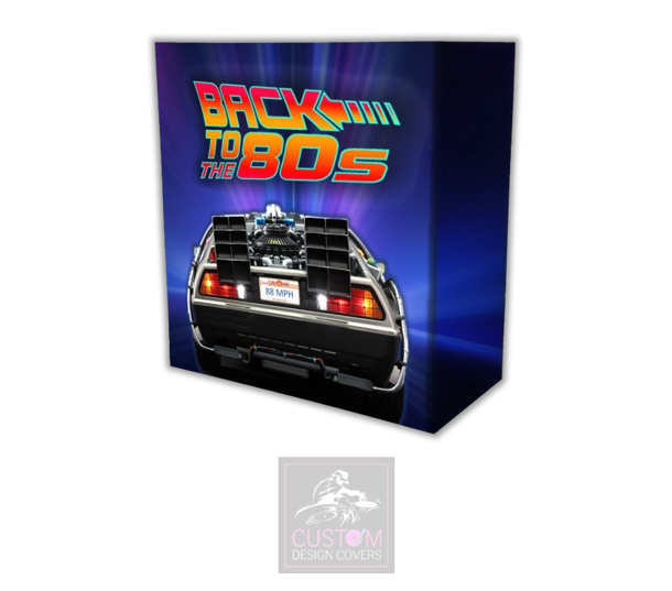Back To The 80 Delorean Lycra DJ Booth Cover