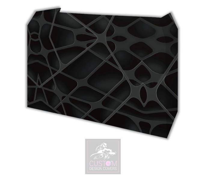 Black Abstract Lycra DJ Booth Cover