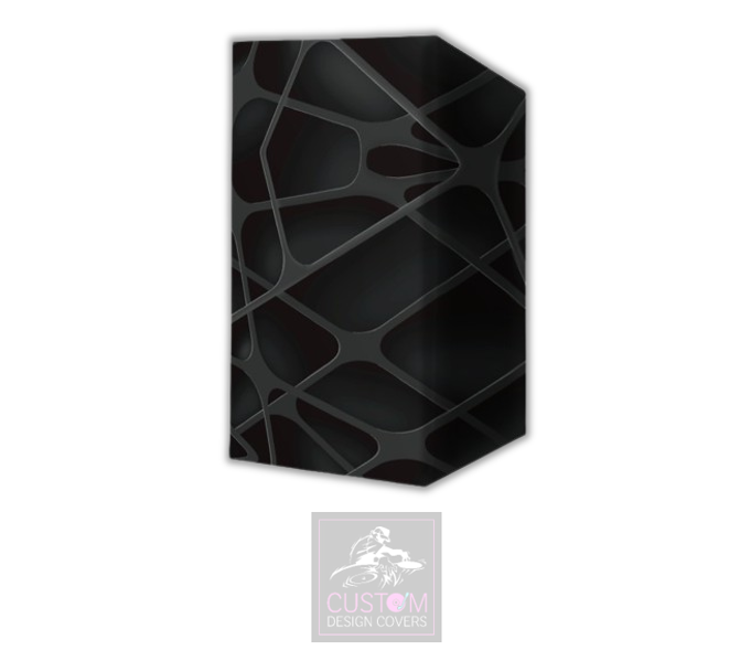 Black Abstract Lycra DJ Booth Cover