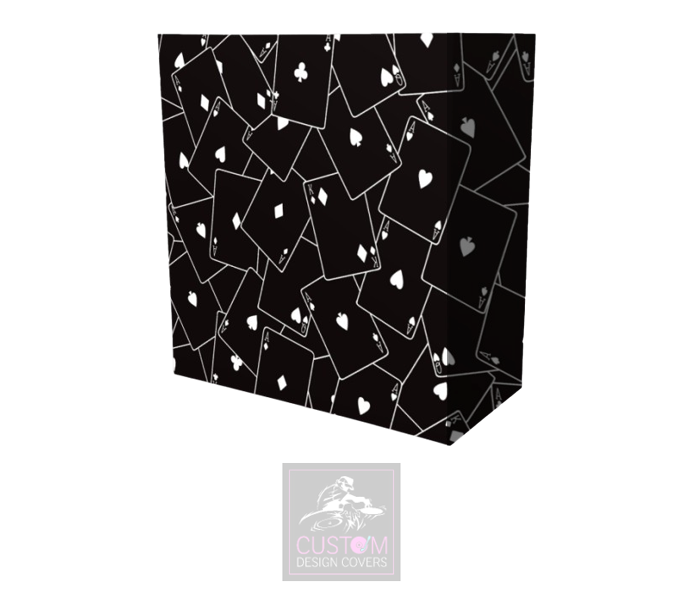 Black Casino Cards Lycra DJ Booth Covers