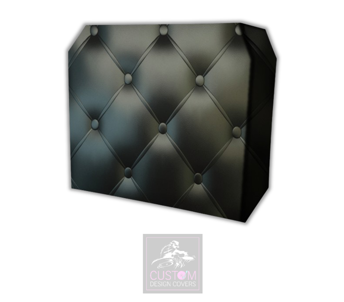 Black Chesterfield Lycra DJ Booth Cover