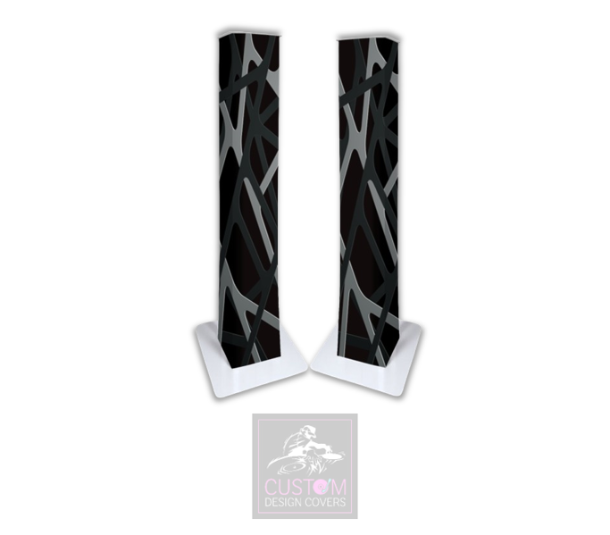 Black Grey Abstract Lycra DJ Booth Cover