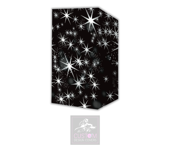 Black Silver/Grey Star Lycra DJ Booth Cover