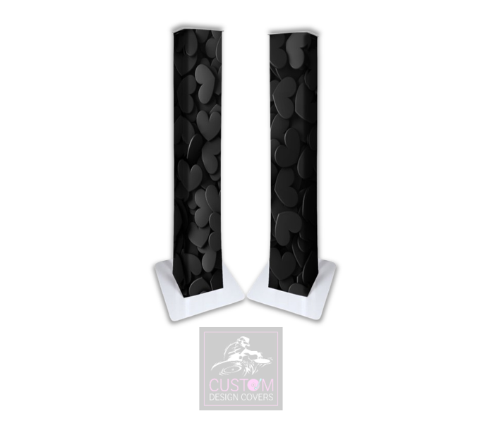 Black Heart Podium Covers (PAIR)