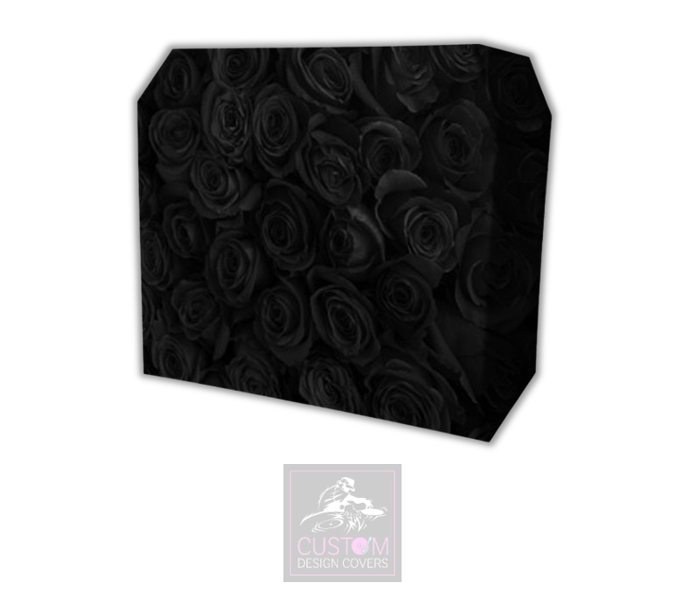 Black Roses Lycra DJ Booth Cover
