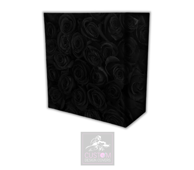 Black Roses Lycra DJ Booth Covers