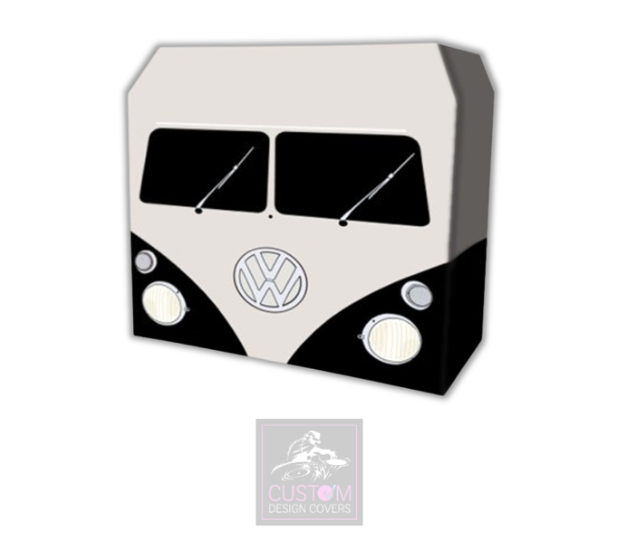 VW Camper BLACK Lycra DJ Booth Cover