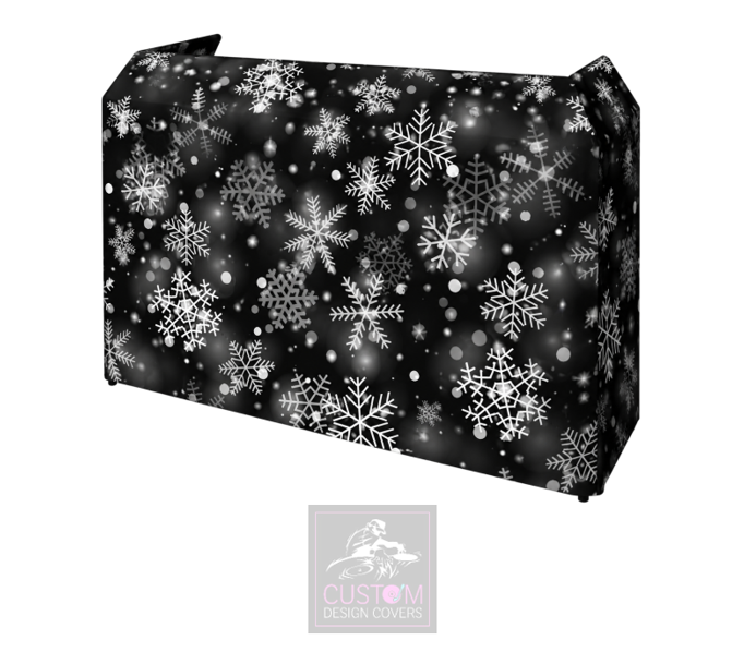 Christmas Snowflakes Lycra DJ Booth Cover