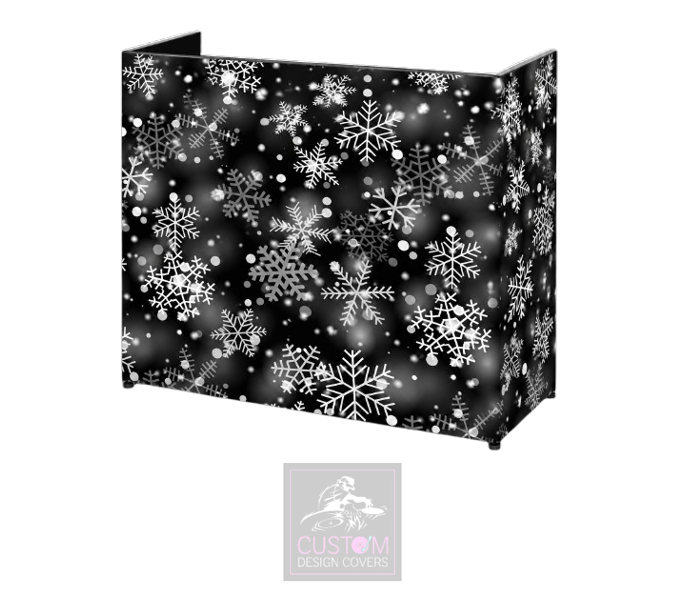Christmas Snowflakes Lycra DJ Booth Cover