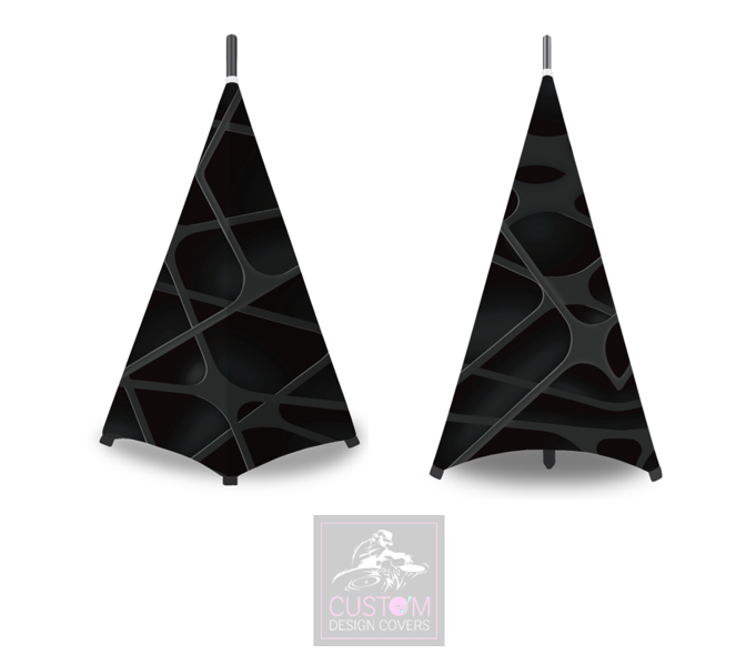 Black Abstract Stand Lycra Covers