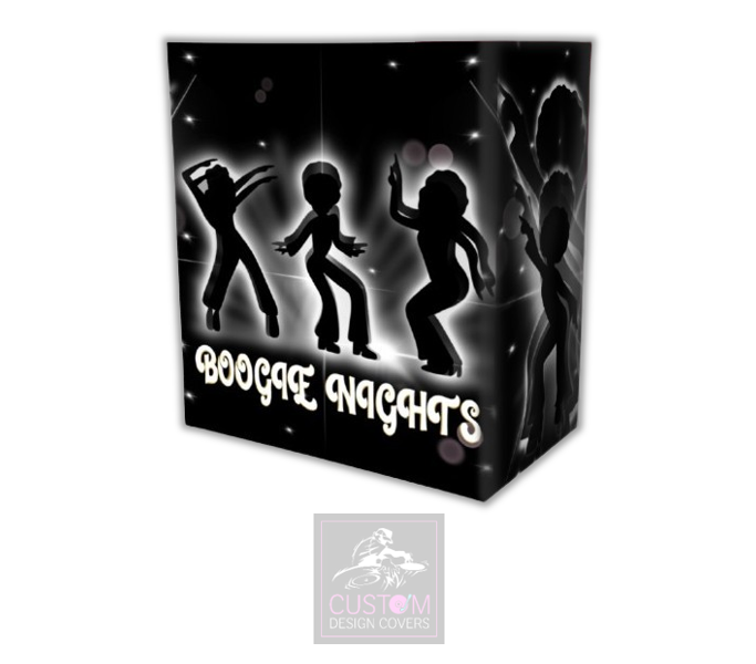 Boogie Nights (BLACK) Lycra DJ Booth Cover