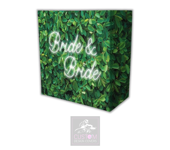 Spiraea Leaves-Bride & Bride Lycra DJ Booth Covers